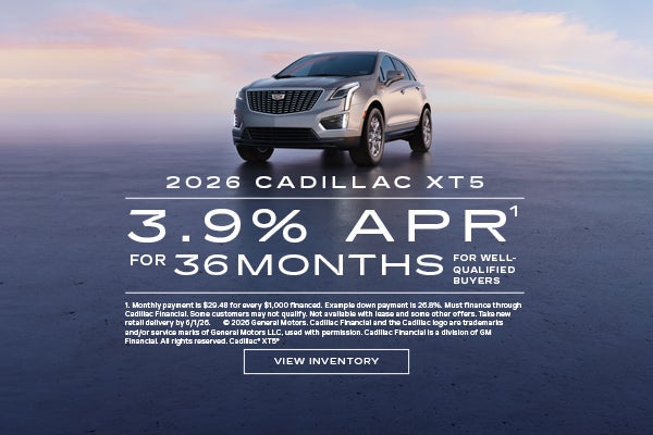 2026 XT5 3.9% APR for 36 months